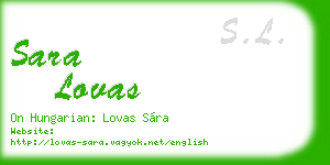 sara lovas business card